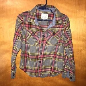 Peek Boys Flannel Button Down XS 2T-3T